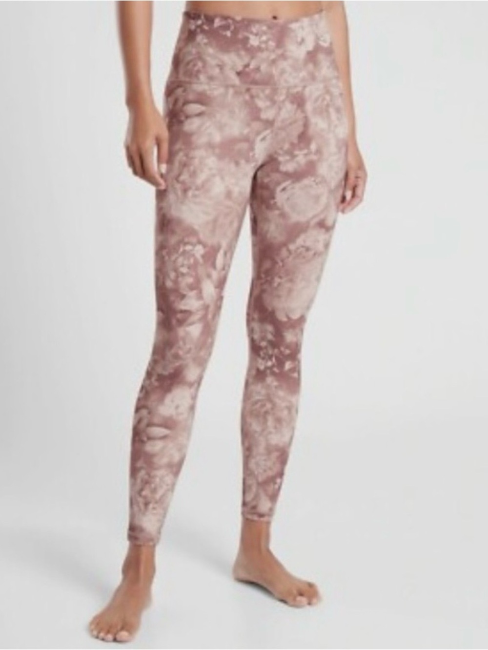 Athleta Printed Tights in Antoinette Velvet Pink Size Small